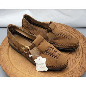 Leather Craft by Premier Brown Women's Loafer NWT Size 8 Moccasins NEW Flats